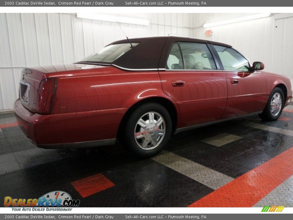 2003 Cadillac DeVille Sedan Crimson Red Pearl / Dark Gray Photo #7