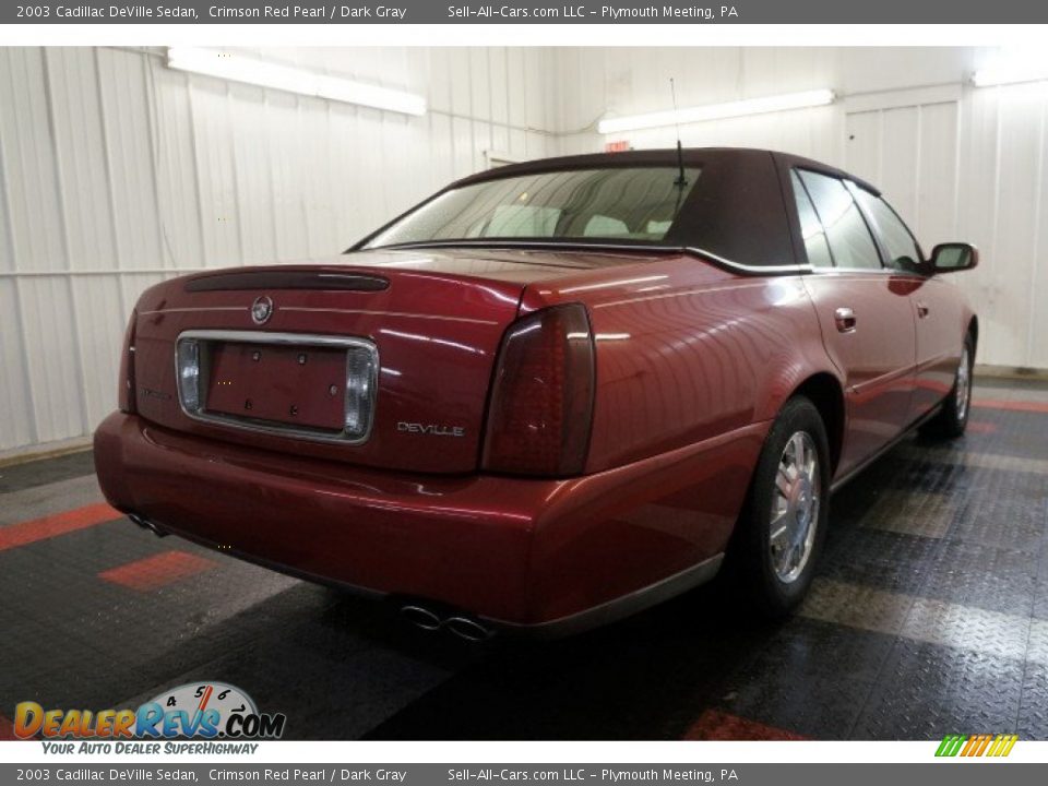 2003 Cadillac DeVille Sedan Crimson Red Pearl / Dark Gray Photo #8