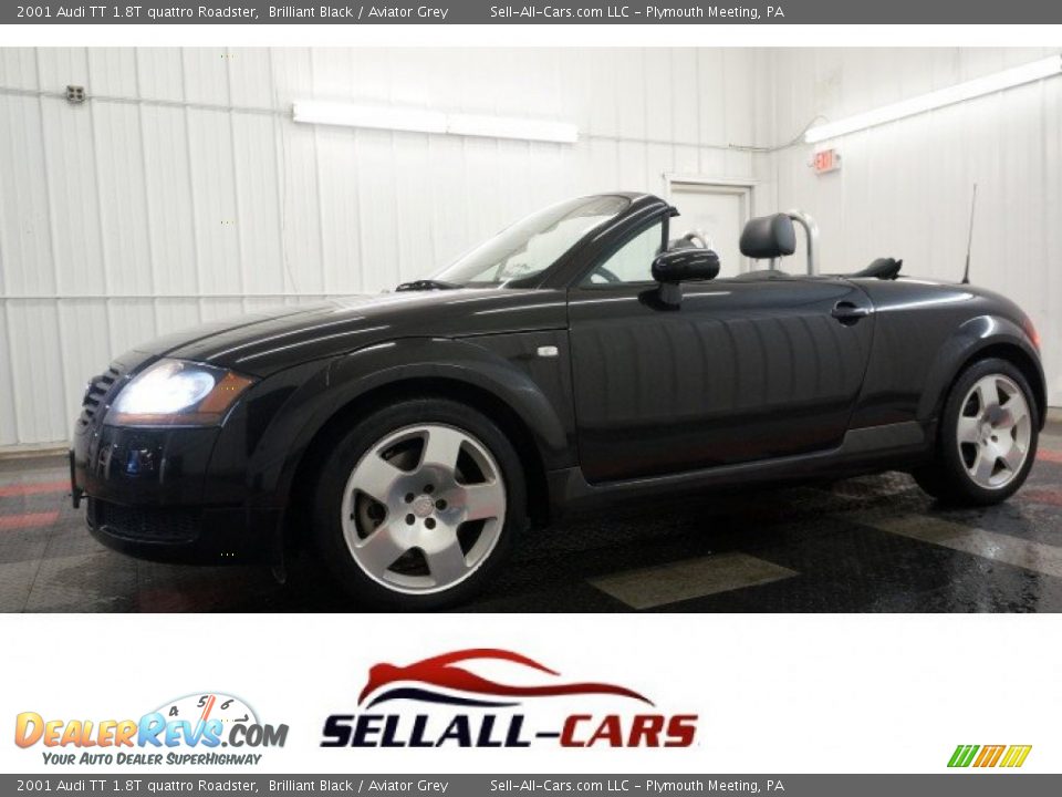 2001 Audi TT 1.8T quattro Roadster Brilliant Black / Aviator Grey Photo #1