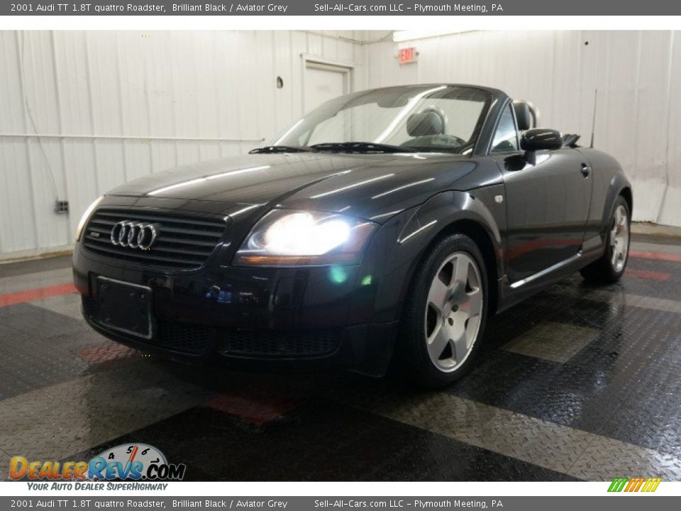 2001 Audi TT 1.8T quattro Roadster Brilliant Black / Aviator Grey Photo #3