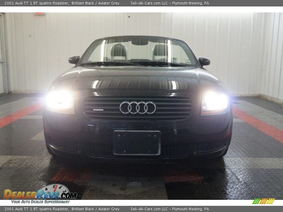 2001 Audi TT 1.8T quattro Roadster Brilliant Black / Aviator Grey Photo #4