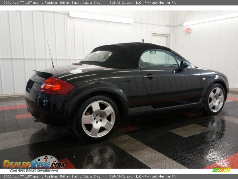 2001 Audi TT 1.8T quattro Roadster Brilliant Black / Aviator Grey Photo #7
