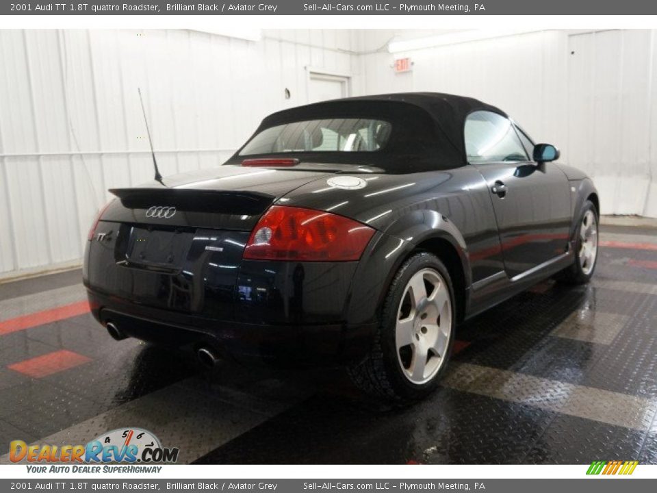 2001 Audi TT 1.8T quattro Roadster Brilliant Black / Aviator Grey Photo #8