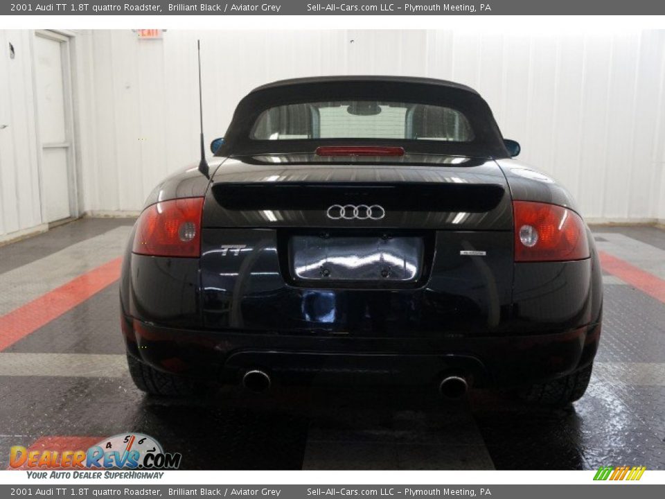 2001 Audi TT 1.8T quattro Roadster Brilliant Black / Aviator Grey Photo #9