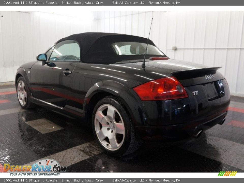 2001 Audi TT 1.8T quattro Roadster Brilliant Black / Aviator Grey Photo #10