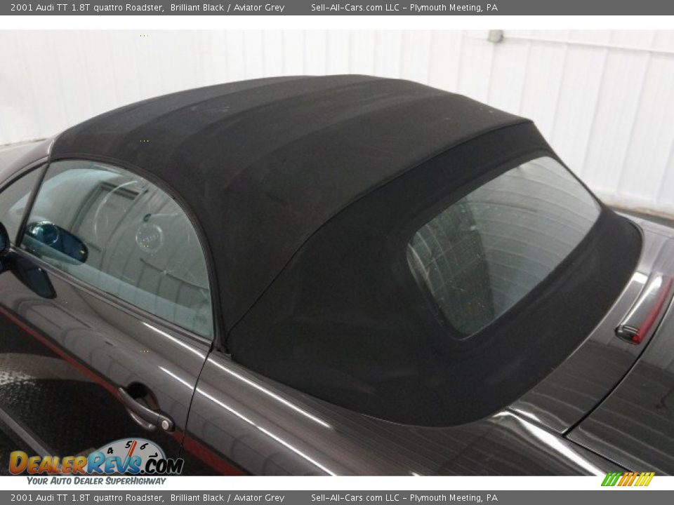 2001 Audi TT 1.8T quattro Roadster Brilliant Black / Aviator Grey Photo #12