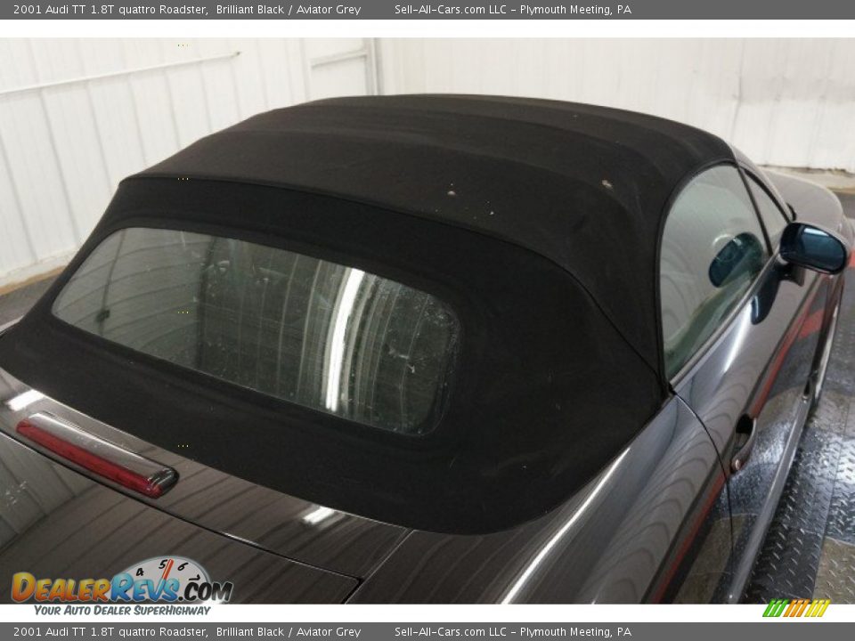 2001 Audi TT 1.8T quattro Roadster Brilliant Black / Aviator Grey Photo #14
