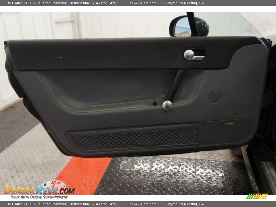 2001 Audi TT 1.8T quattro Roadster Brilliant Black / Aviator Grey Photo #15