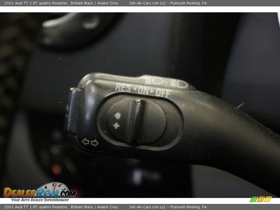 2001 Audi TT 1.8T quattro Roadster Brilliant Black / Aviator Grey Photo #23