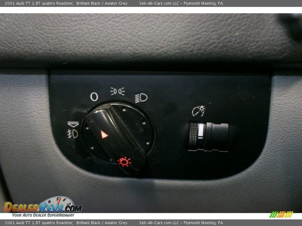 2001 Audi TT 1.8T quattro Roadster Brilliant Black / Aviator Grey Photo #25