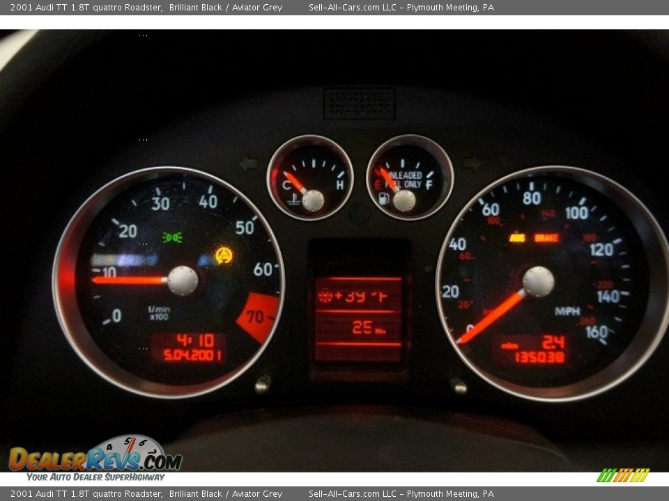 2001 Audi TT 1.8T quattro Roadster Brilliant Black / Aviator Grey Photo #26