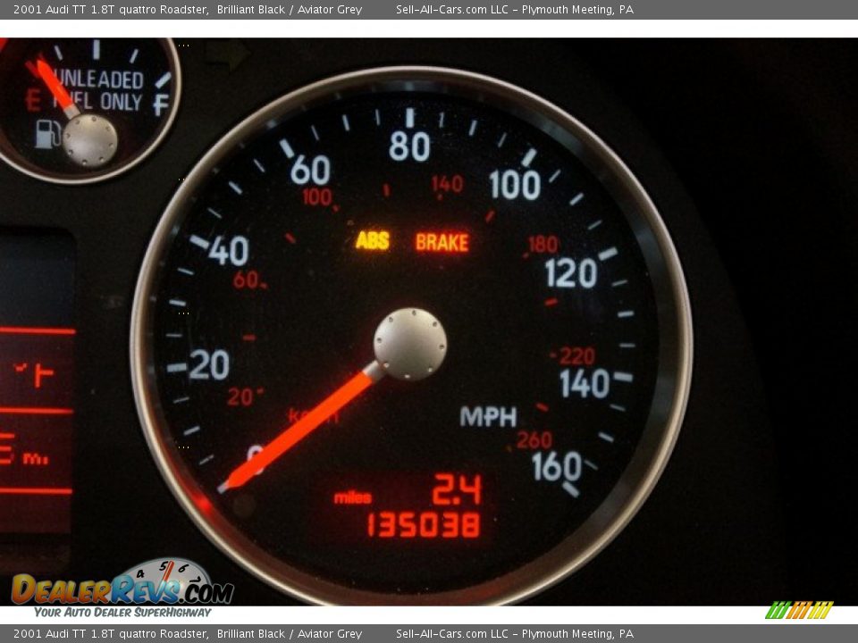 2001 Audi TT 1.8T quattro Roadster Brilliant Black / Aviator Grey Photo #27