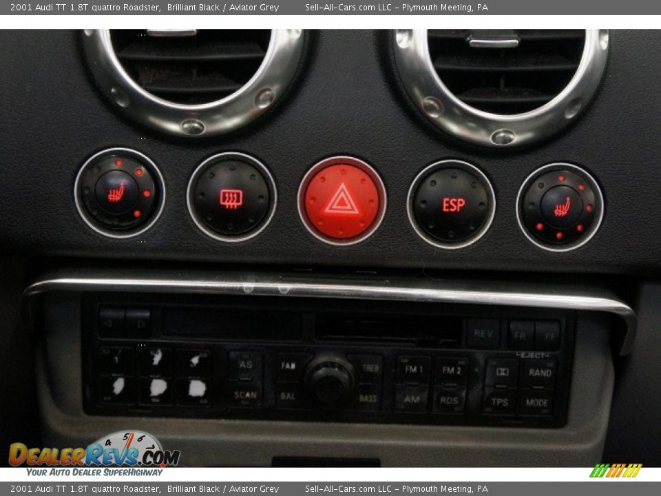 2001 Audi TT 1.8T quattro Roadster Brilliant Black / Aviator Grey Photo #28