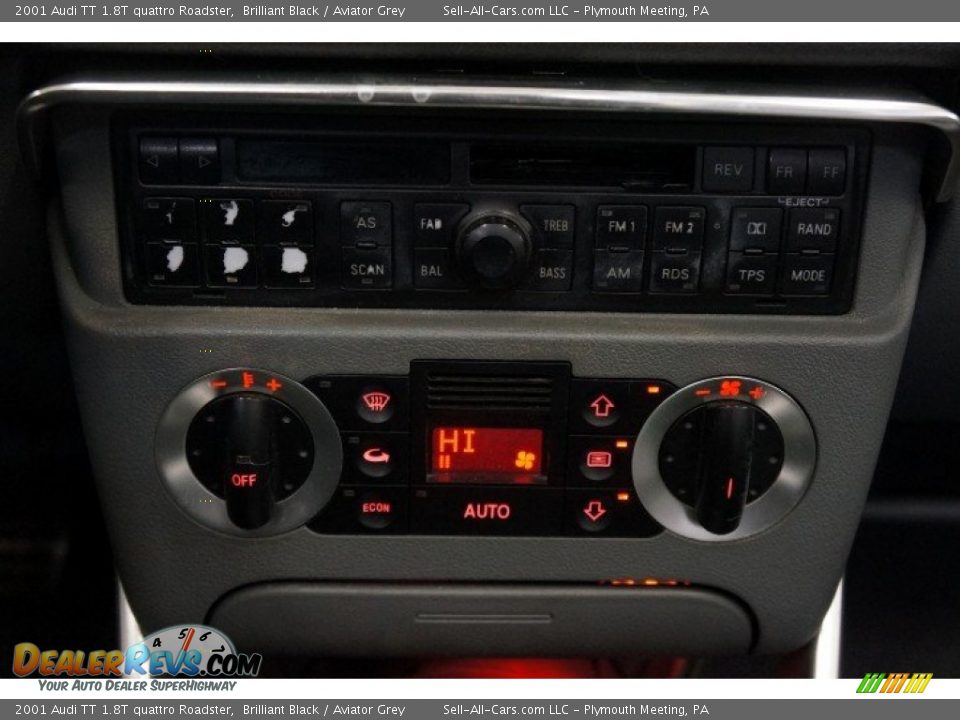 2001 Audi TT 1.8T quattro Roadster Brilliant Black / Aviator Grey Photo #29