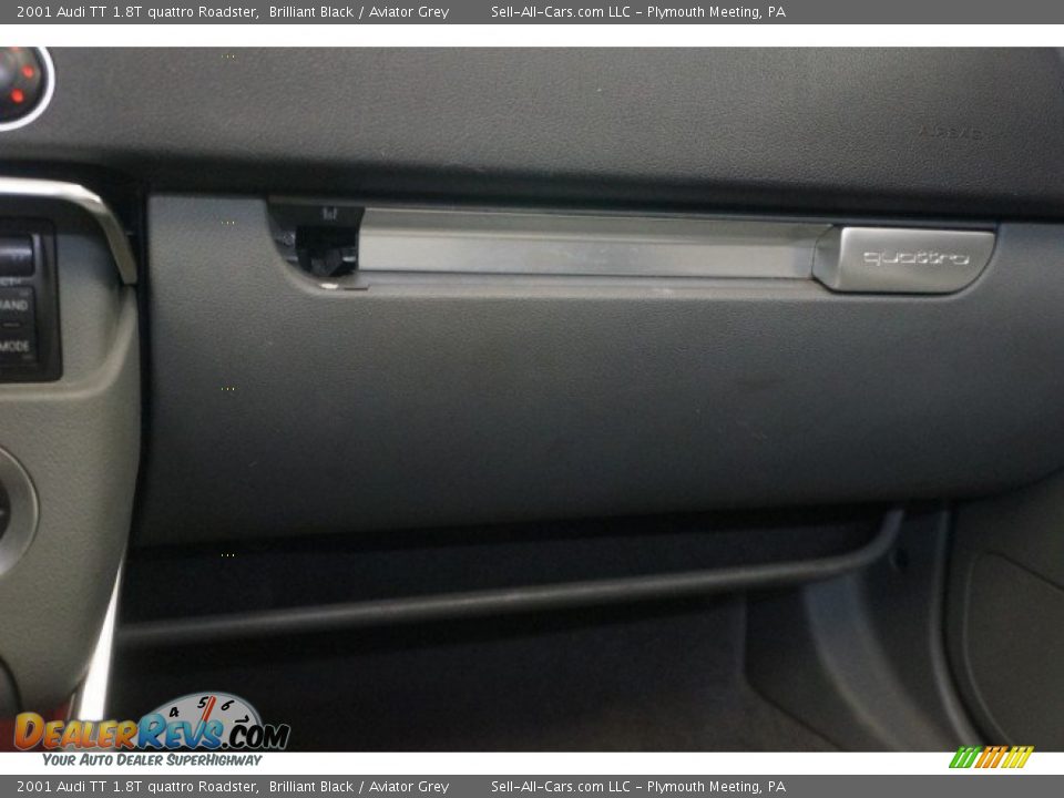 2001 Audi TT 1.8T quattro Roadster Brilliant Black / Aviator Grey Photo #33