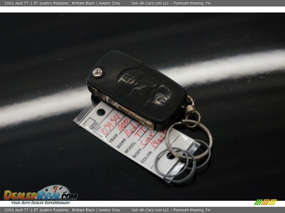 2001 Audi TT 1.8T quattro Roadster Brilliant Black / Aviator Grey Photo #34
