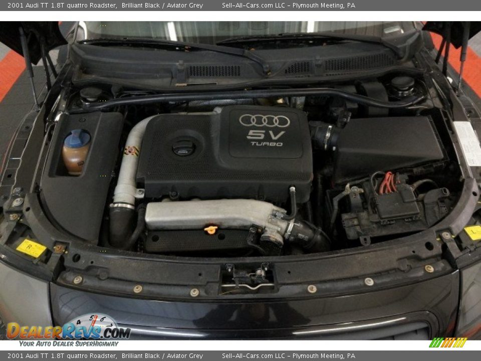 2001 Audi TT 1.8T quattro Roadster Brilliant Black / Aviator Grey Photo #35
