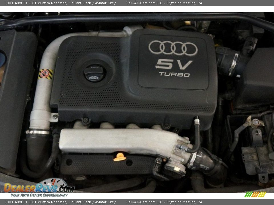 2001 Audi TT 1.8T quattro Roadster Brilliant Black / Aviator Grey Photo #36