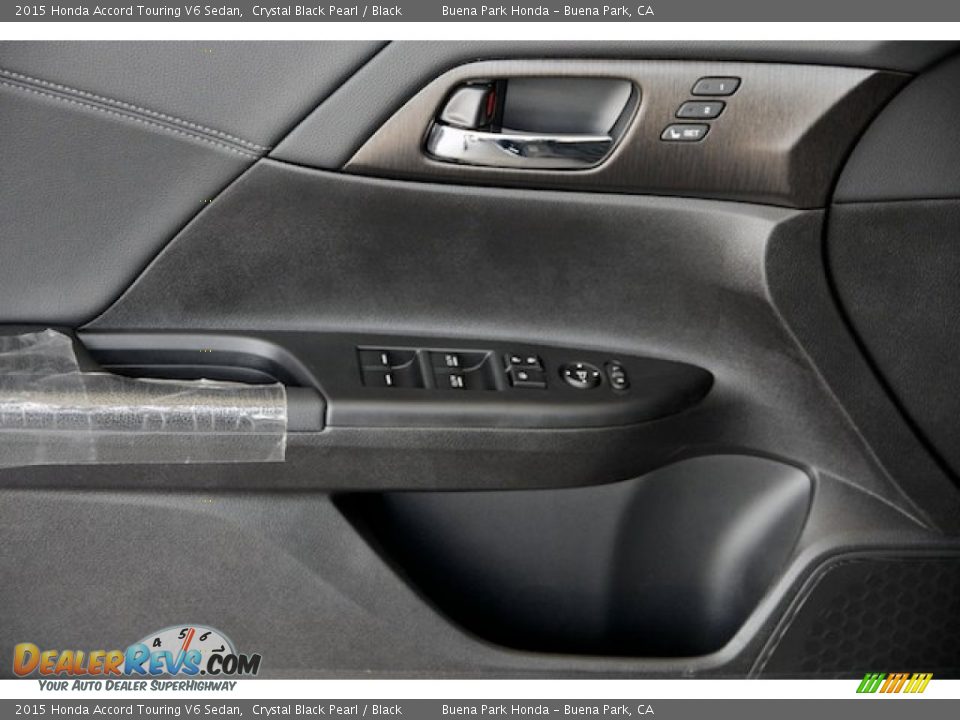 2015 Honda Accord Touring V6 Sedan Crystal Black Pearl / Black Photo #14