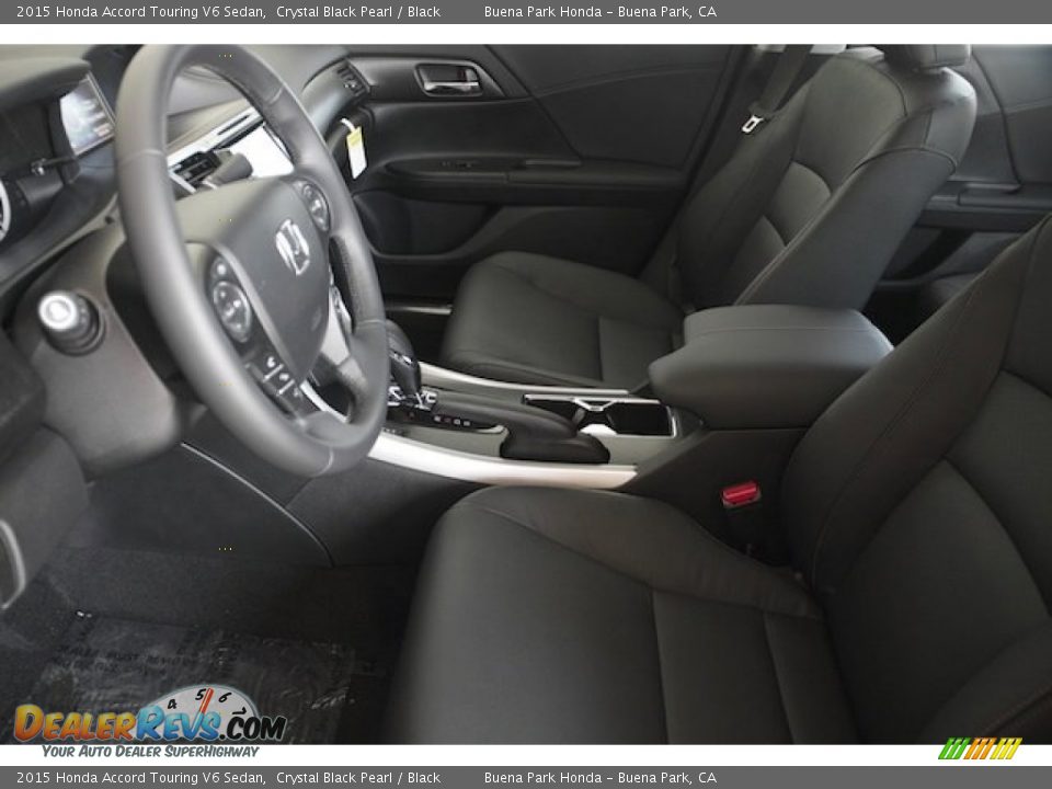 2015 Honda Accord Touring V6 Sedan Crystal Black Pearl / Black Photo #15