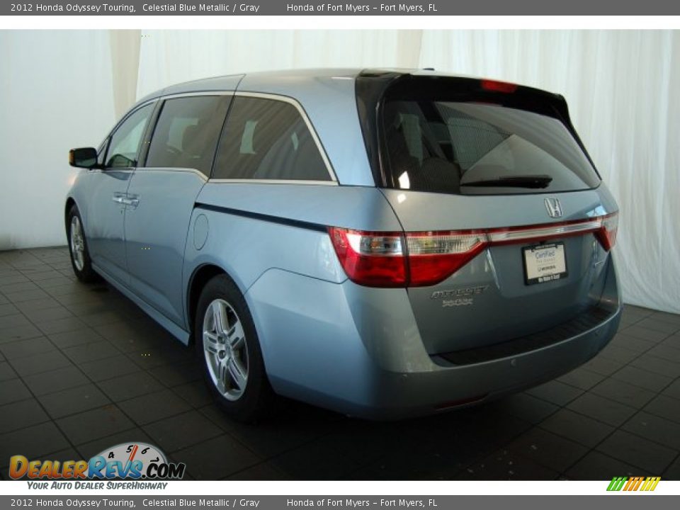 2012 Honda Odyssey Touring Celestial Blue Metallic / Gray Photo #8