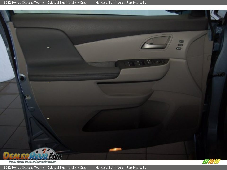 2012 Honda Odyssey Touring Celestial Blue Metallic / Gray Photo #12