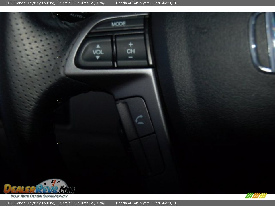 2012 Honda Odyssey Touring Celestial Blue Metallic / Gray Photo #25