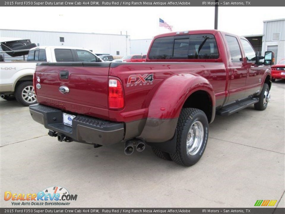 2015 Ford F350 Super Duty Lariat Crew Cab 4x4 DRW Ruby Red / King Ranch Mesa Antique Affect/Adobe Photo #15