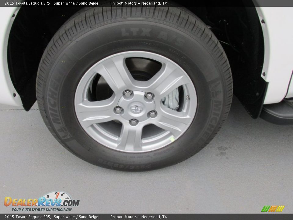 2015 Toyota Sequoia SR5 Super White / Sand Beige Photo #11