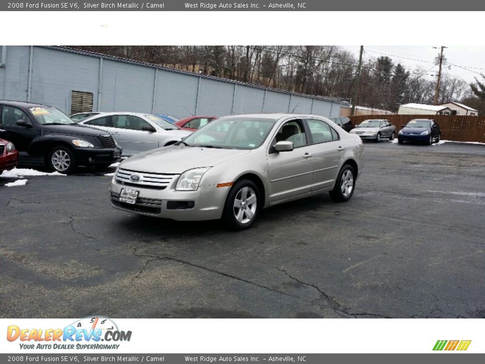 2008 Ford Fusion SE V6 Silver Birch Metallic / Camel Photo #1