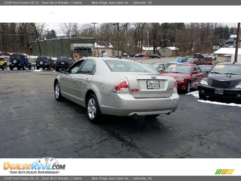 2008 Ford Fusion SE V6 Silver Birch Metallic / Camel Photo #3