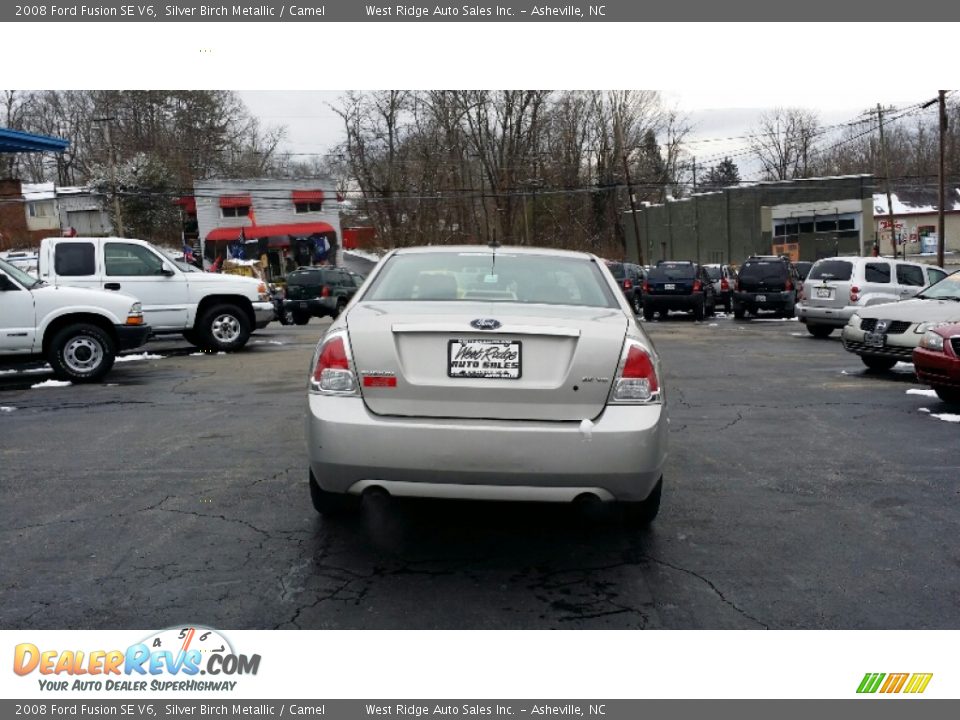 2008 Ford Fusion SE V6 Silver Birch Metallic / Camel Photo #4