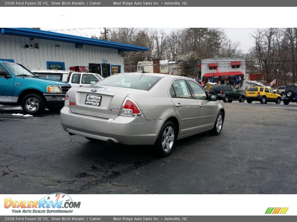 2008 Ford Fusion SE V6 Silver Birch Metallic / Camel Photo #5