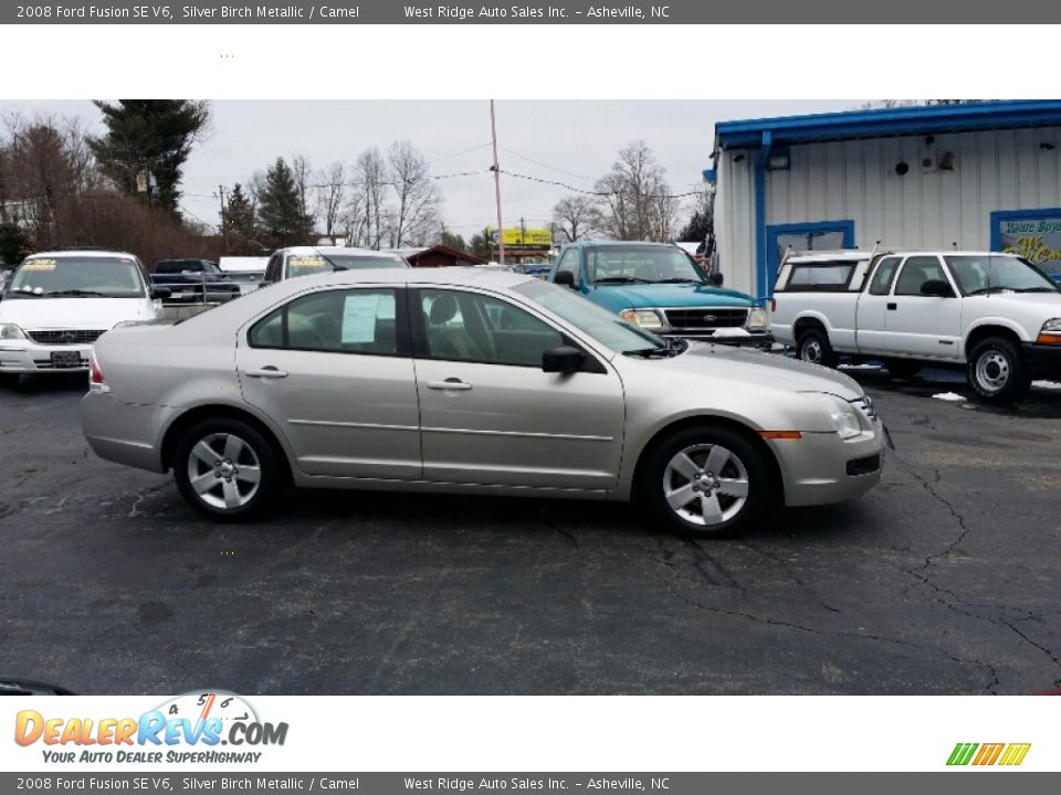 2008 Ford Fusion SE V6 Silver Birch Metallic / Camel Photo #6