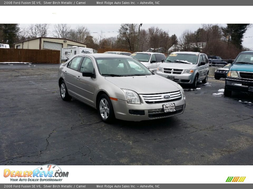 2008 Ford Fusion SE V6 Silver Birch Metallic / Camel Photo #7