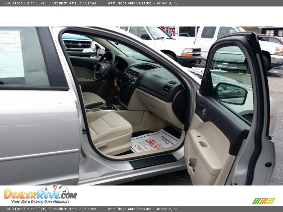 2008 Ford Fusion SE V6 Silver Birch Metallic / Camel Photo #9