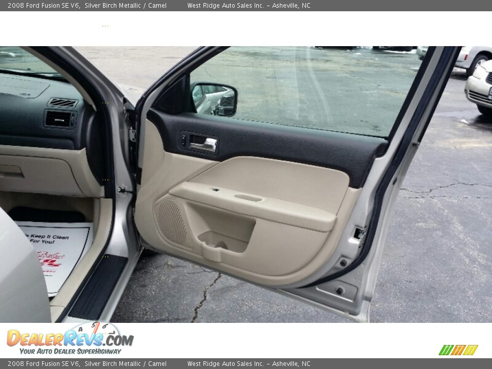 2008 Ford Fusion SE V6 Silver Birch Metallic / Camel Photo #10