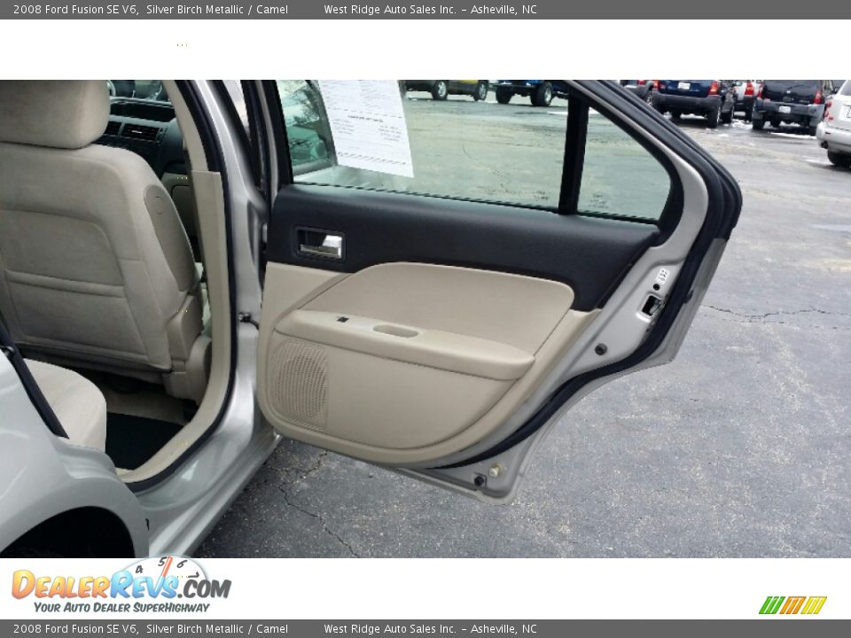 2008 Ford Fusion SE V6 Silver Birch Metallic / Camel Photo #13