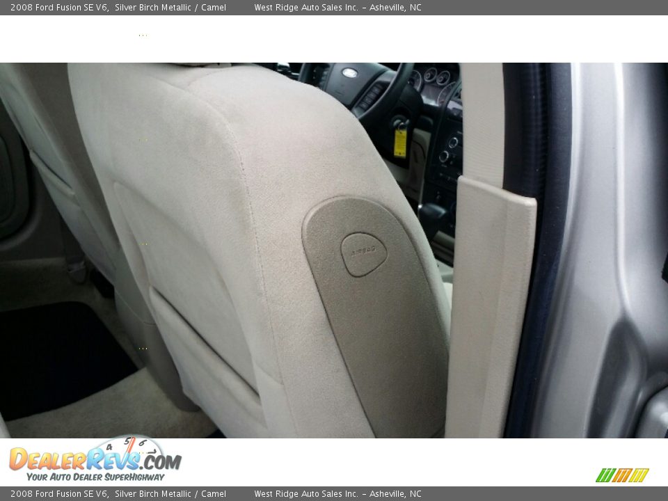 2008 Ford Fusion SE V6 Silver Birch Metallic / Camel Photo #14