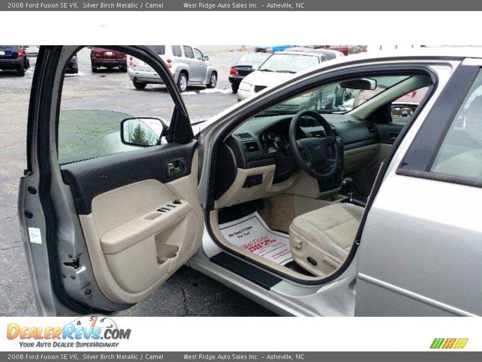 2008 Ford Fusion SE V6 Silver Birch Metallic / Camel Photo #19