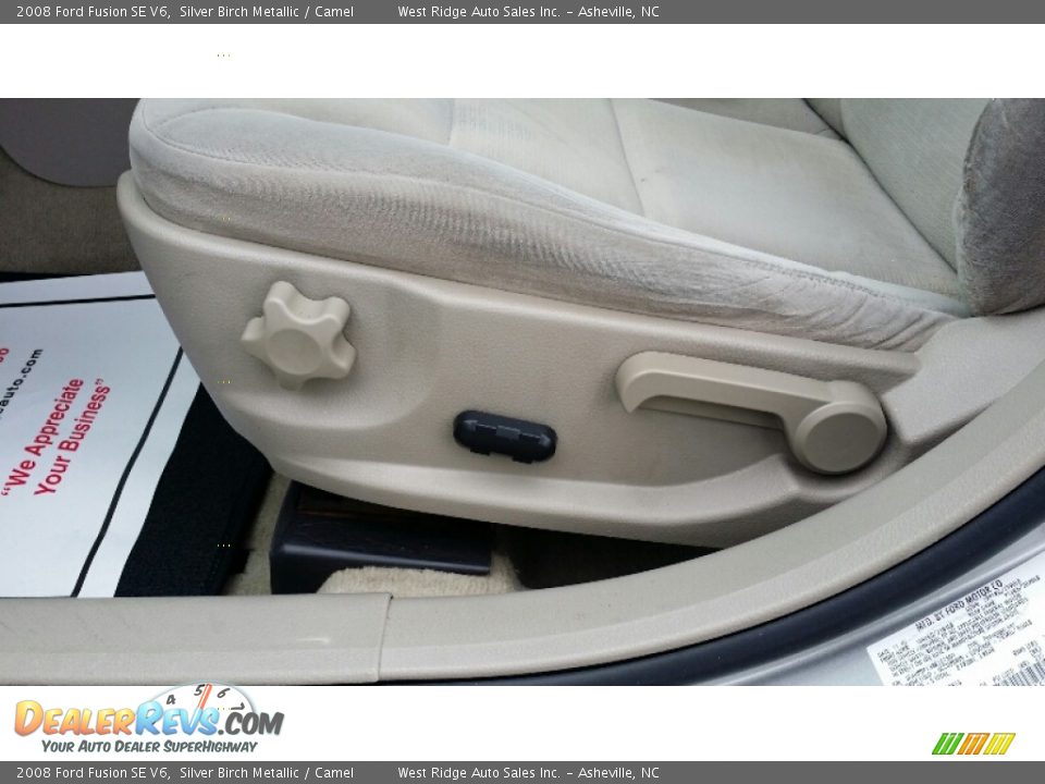 2008 Ford Fusion SE V6 Silver Birch Metallic / Camel Photo #21