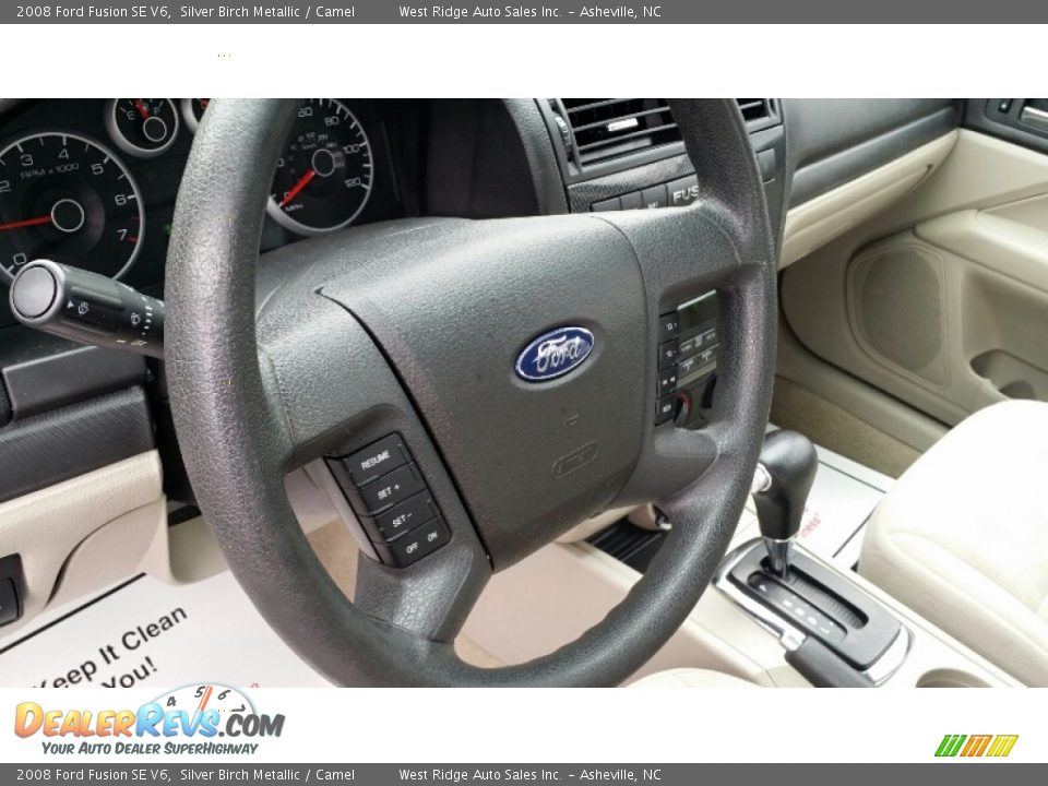 2008 Ford Fusion SE V6 Silver Birch Metallic / Camel Photo #23