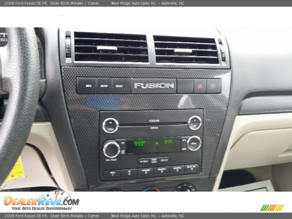 2008 Ford Fusion SE V6 Silver Birch Metallic / Camel Photo #26