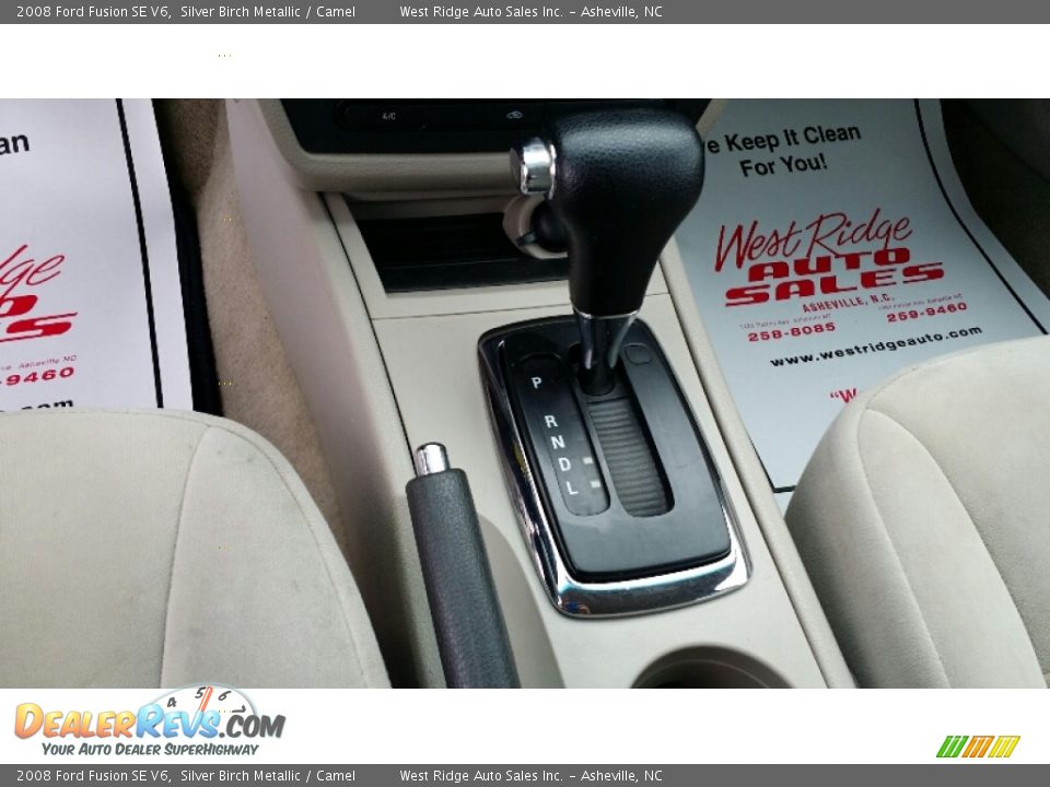2008 Ford Fusion SE V6 Silver Birch Metallic / Camel Photo #28