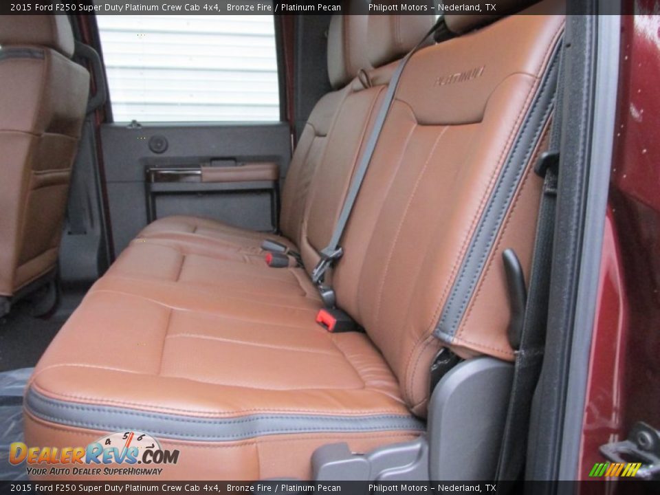 Rear Seat of 2015 Ford F250 Super Duty Platinum Crew Cab 4x4 Photo #21