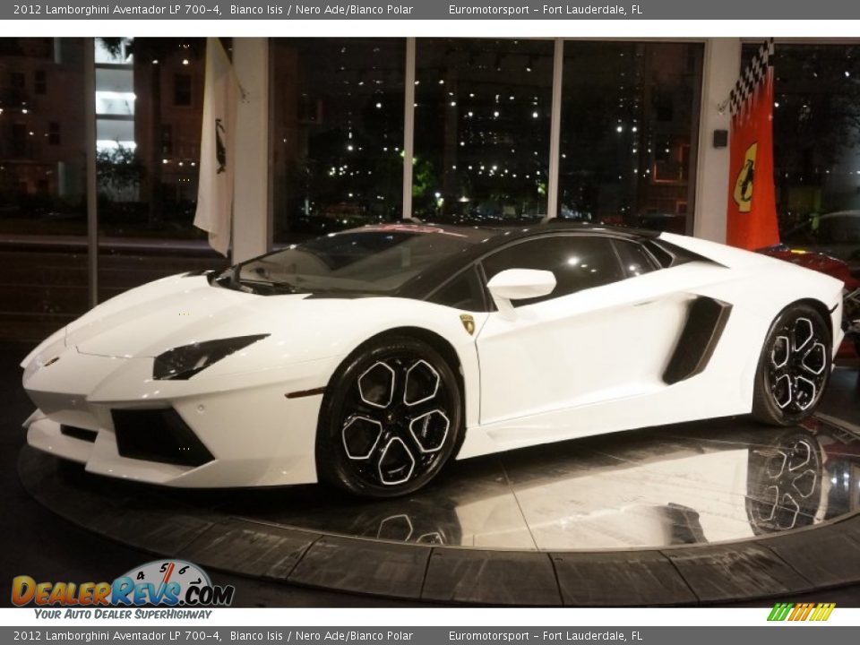 2012 Lamborghini Aventador LP 700-4 Bianco Isis / Nero Ade/Bianco Polar Photo #1