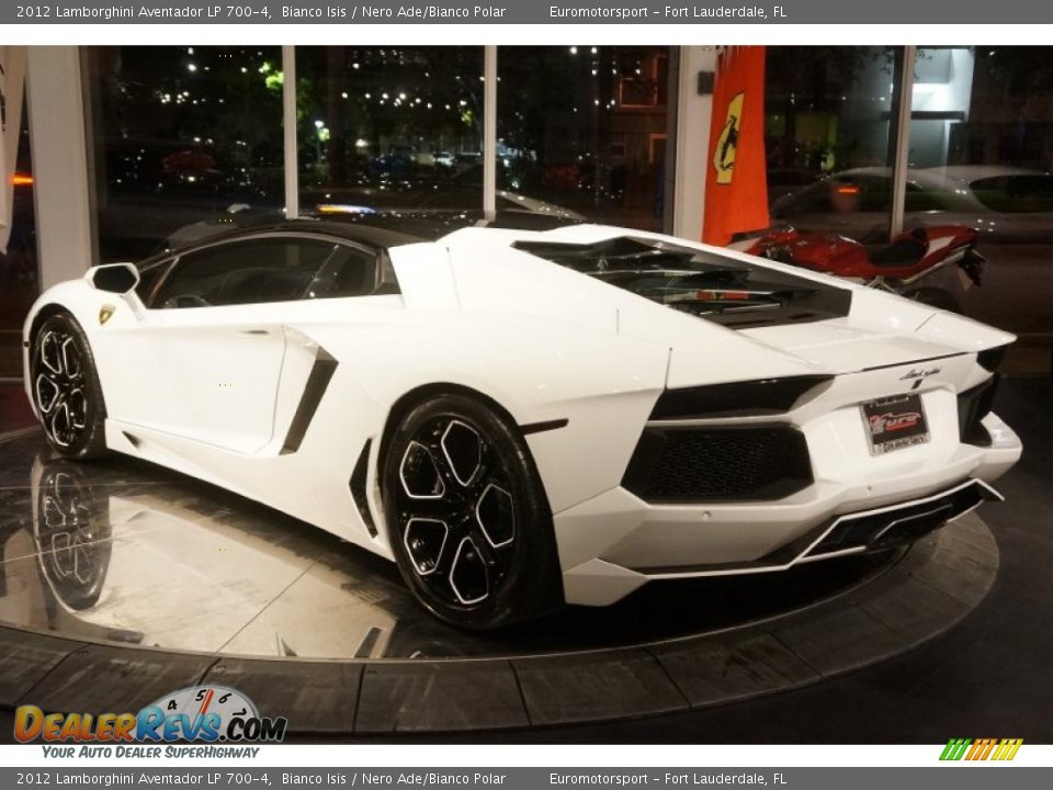 2012 Lamborghini Aventador LP 700-4 Bianco Isis / Nero Ade/Bianco Polar Photo #3