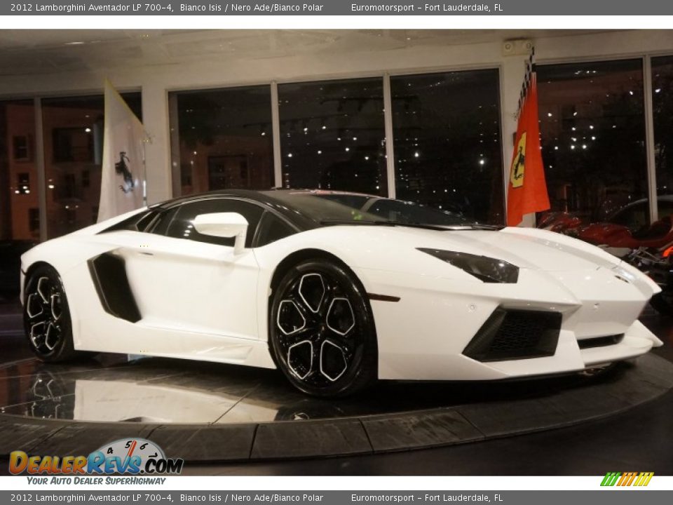 2012 Lamborghini Aventador LP 700-4 Bianco Isis / Nero Ade/Bianco Polar Photo #10