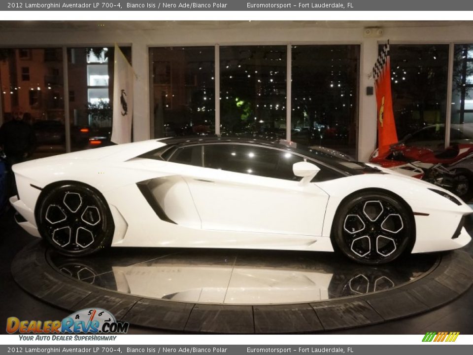 2012 Lamborghini Aventador LP 700-4 Bianco Isis / Nero Ade/Bianco Polar Photo #12