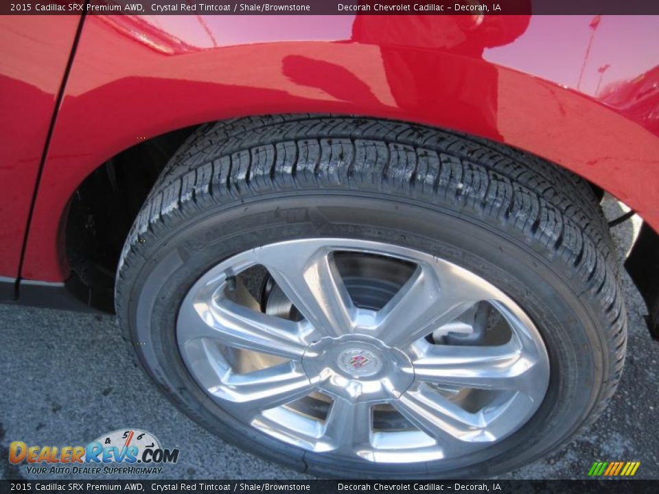 2015 Cadillac SRX Premium AWD Crystal Red Tintcoat / Shale/Brownstone Photo #8